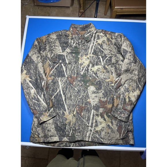 Canyon Guide Outfitters Men's Large Zip Up Hoodie Camo Fleece Lined‎ Hunting - Picture 1 of 9